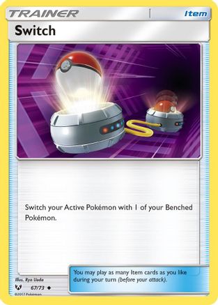 Shining Legends 067/73 Switch - Reverse Holofoil - Uncommon