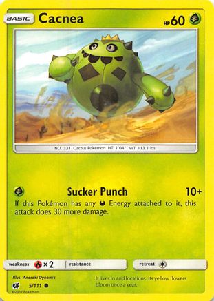 SM Crimson Invasion 005/111 Cacnea - Reverse Holofoil - Common