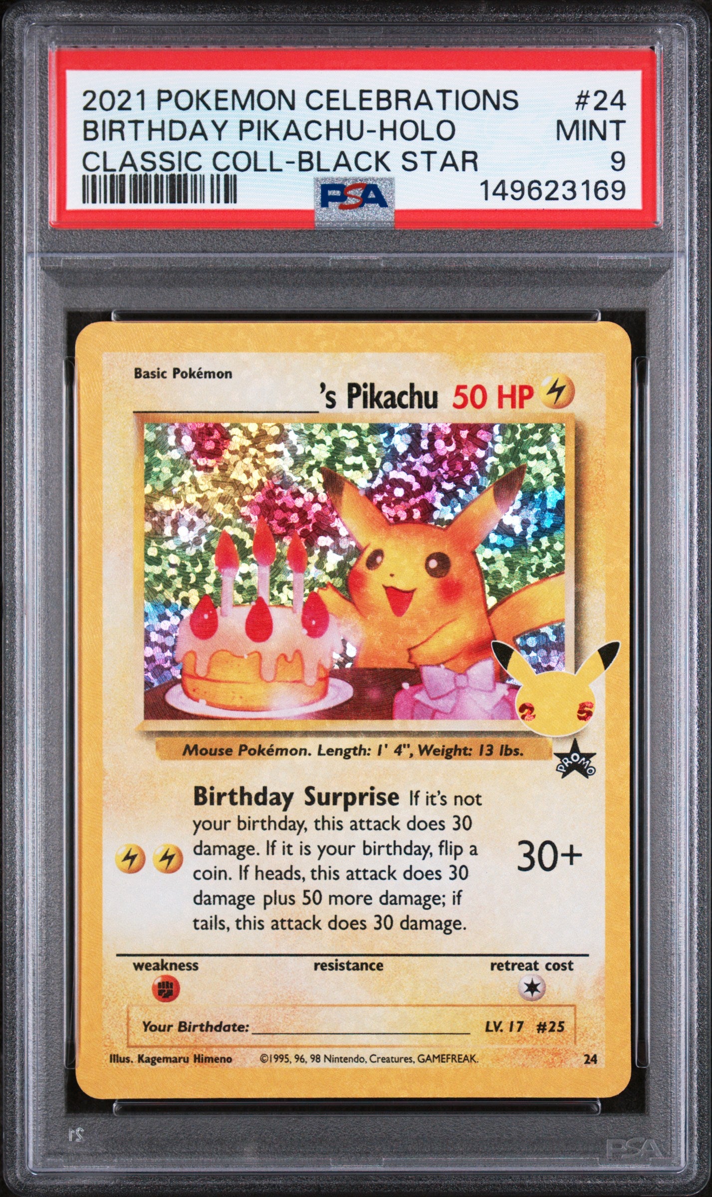 Celebrations Classic Collection 024/53 PSA9 #149623169 ______'s Pikachu - Holofoil - Classic Collection