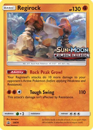 SM Promos SM74 Regirock - Holofoil - Promo