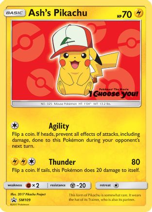 SM Promos SM109 Ash's Pikachu - Promo