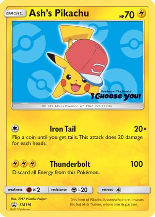 SM Promos SM114 Ash's Pikachu - Promo