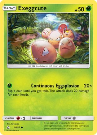 SM Ultra Prism 001 Exeggcute - Reverse Holofoil - Common