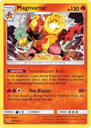 SM Ultra Prism 019 Magmortar - Reverse Holofoil - Holo Rare