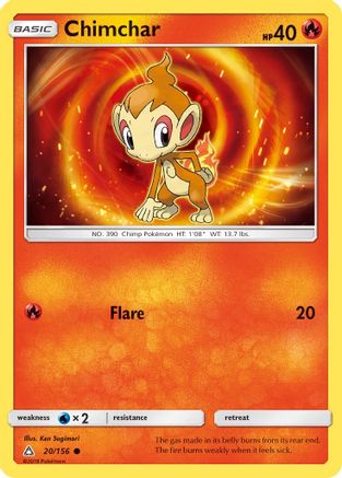 SM Ultra Prism 020/156 Chimchar (20) - Reverse Holofoil - Common