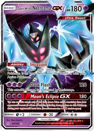 SM Ultra Prism 063/156 Dawn Wings Necrozma GX - Holofoil - Ultra Rare