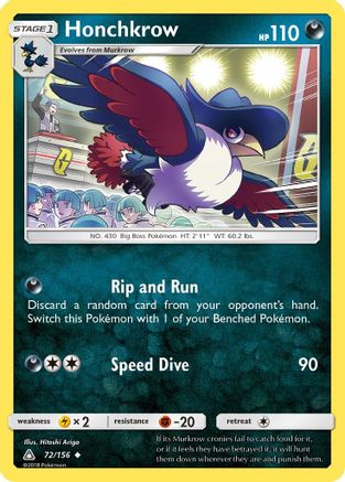 SM Ultra Prism 072/156 Honchkrow - Uncommon
