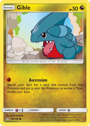 SM Ultra Prism 096/156 Gible (96) - Reverse Holofoil - Common