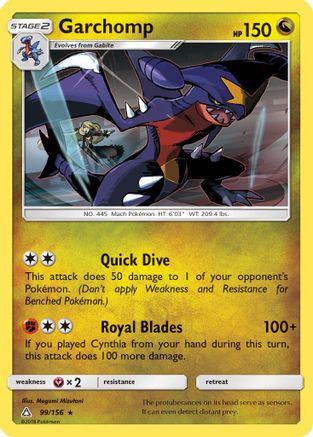 SM Ultra Prism 099/156 Garchomp - Rare