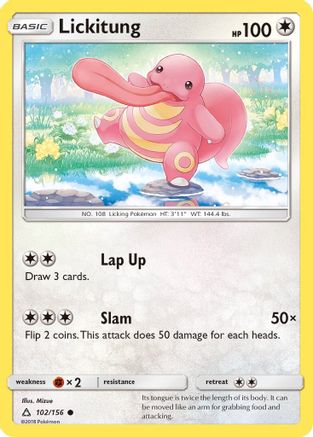 SM Ultra Prism 102/156 Lickitung - Reverse Holofoil - Common