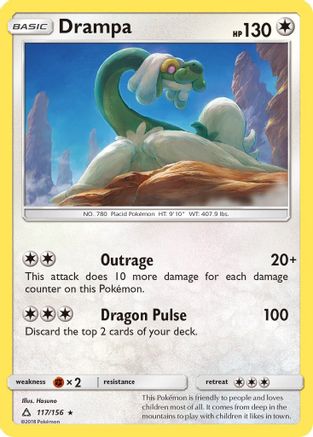 SM Ultra Prism 117 Drampa - Reverse Holofoil - Holo Rare
