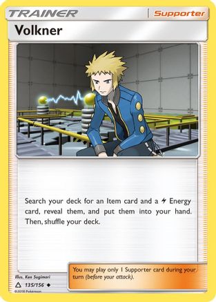 SM Ultra Prism 135/156 Volkner - Reverse Holofoil - Uncommon