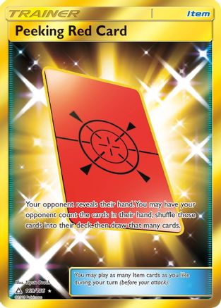 SM Ultra Prism 169 Peeking Red Card (Secret Rare) - Holofoil - Secret Rare