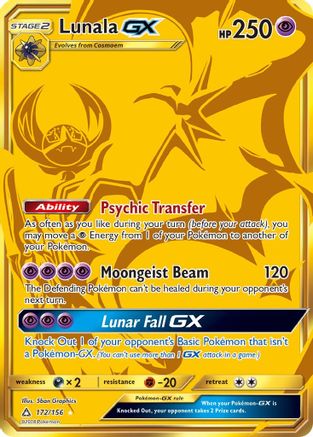 SM Ultra Prism 172 Lunala GX (Secret Rare) - Holofoil - Secret Rare