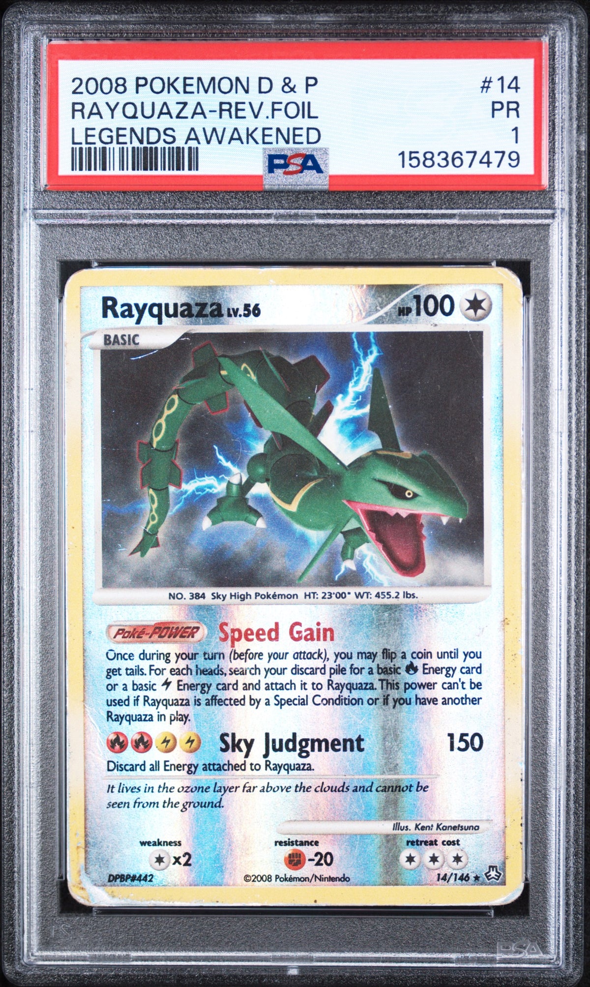 Legends Awakened 14/146 PSA1 #158367479 Rayquaza - Reverse Holofoil - Holo Rare