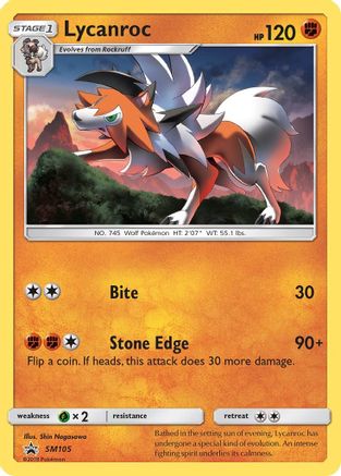 SM Promos SM105 Lycanroc - Holofoil - Promo