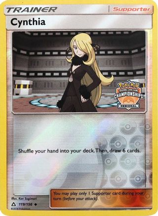 League & Championship Cards /156 Cynthia - 119/156 (Regional Championships) - Reverse Holofoil - Promo