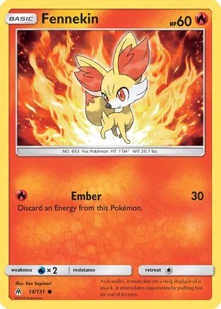 SM Forbidden Light 014/131 Fennekin (14) - Common