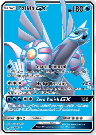 SM Forbidden Light 119 Palkia GX (Full Art) - Holofoil - Ultra Rare