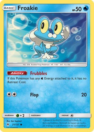 SM Forbidden Light 021/131 Froakie (21) - Common