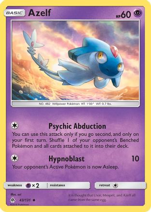 SM Forbidden Light 043/131 Azelf - Reverse Holofoil - Uncommon