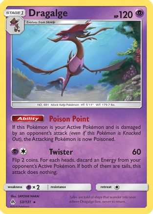 SM Forbidden Light 053 Dragalge - Reverse Holofoil - Rare