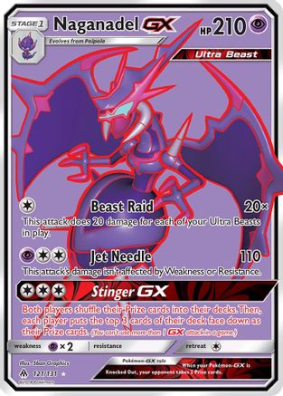 SM Forbidden Light 121 Naganadel GX (Full Art) - Holofoil - Ultra Rare