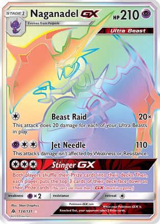 SM Forbidden Light 134 Naganadel GX (Secret) - Holofoil - Secret Rare