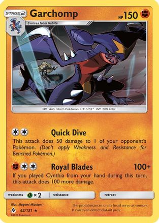 SM Forbidden Light 062/131 Garchomp - Reverse Holofoil - Holo Rare