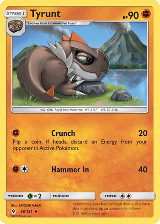 SM Forbidden Light 068/131 Tyrunt - Reverse Holofoil - Uncommon