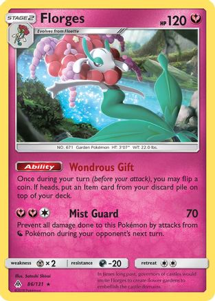 SM Forbidden Light 086/131 Florges - Reverse Holofoil - Rare
