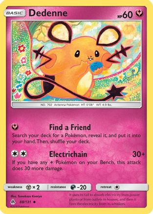 SM Forbidden Light 088/131 Dedenne - Reverse Holofoil - Uncommon