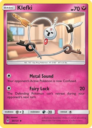 SM Forbidden Light 089/131 Klefki - Reverse Holofoil - Uncommon