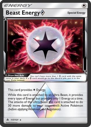SM Forbidden Light 117/131 Beast Energy Prism Star - Holofoil - Prism Rare