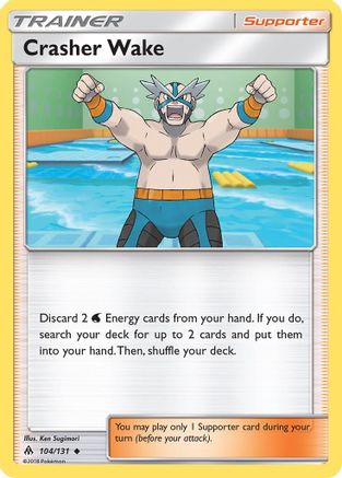 SM Forbidden Light 104/131 Crasher Wake - Reverse Holofoil - Uncommon