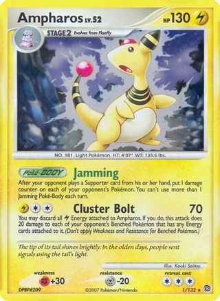Deck Exclusives 001/132 Ampharos - Rare