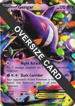 Jumbo Cards /119 Gengar EX - 34/119 - Holofoil - Promo