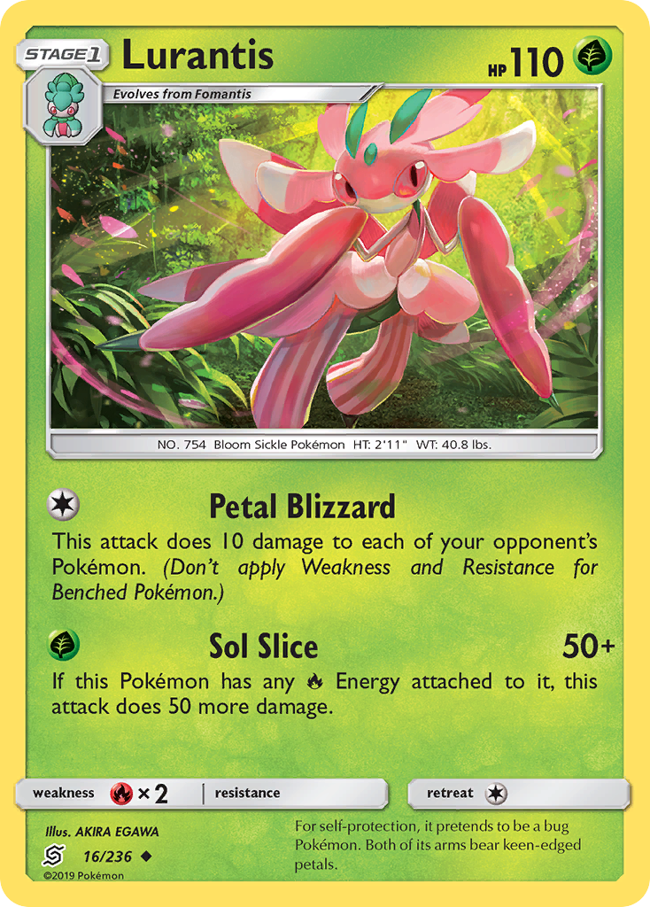 SM Unified Minds 016/236 Lurantis - Reverse Holofoil - Uncommon