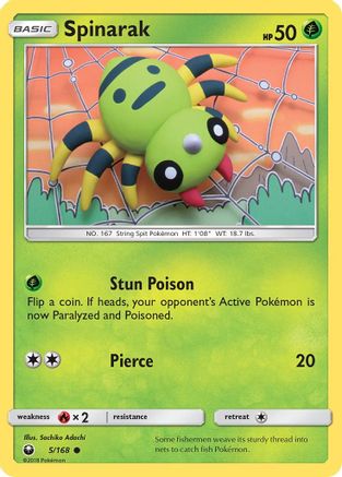 SM Celestial Storm 005/168 Spinarak - Common