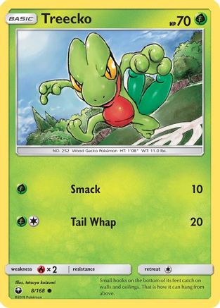 SM Celestial Storm 008/168 Treecko (8) - Reverse Holofoil - Common