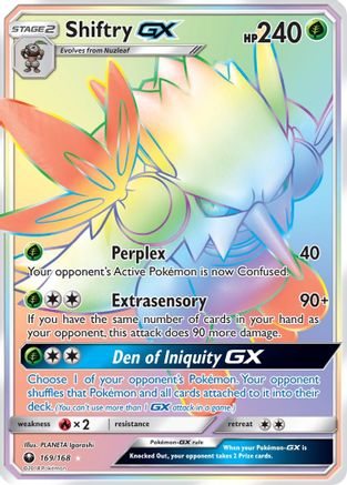 SM Celestial Storm 169 Shiftry GX (Secret) - Holofoil - Secret Rare