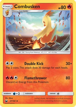 SM Celestial Storm 027/168 Combusken - Reverse Holofoil - Uncommon