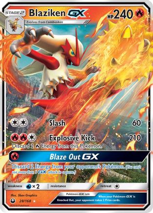 SM Celestial Storm 028/168 Blaziken GX - Holofoil - Ultra Rare