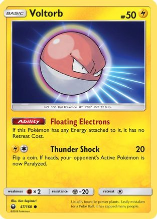SM Celestial Storm 047/168 Voltorb - Reverse Holofoil - Common