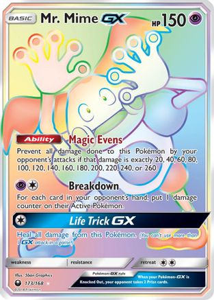 SM Celestial Storm 173 Mr. Mime GX (Secret) - Holofoil - Secret Rare