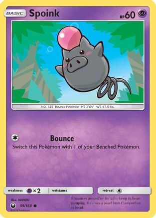 SM Celestial Storm 059 Spoink - Reverse Holofoil - Common