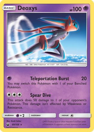 SM Celestial Storm 069/168 Deoxys (69) - Reverse Holofoil - Rare