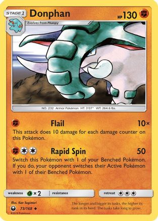 SM Celestial Storm 073 Donphan - Uncommon