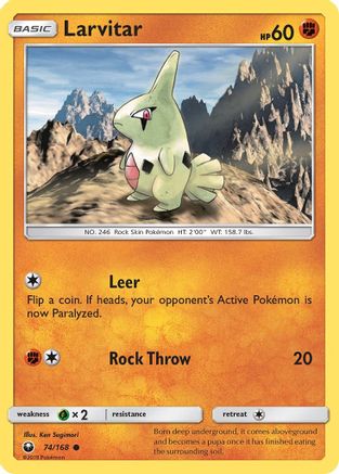 SM Celestial Storm 074/168 Larvitar - Common