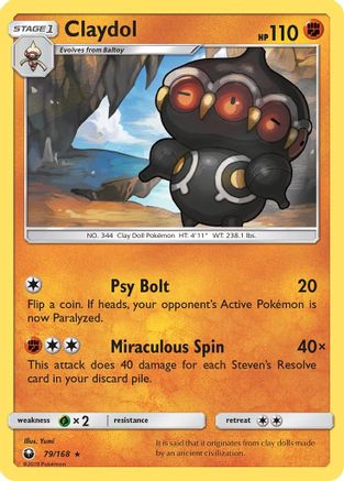 SM Celestial Storm 079 Claydol - Reverse Holofoil - Rare